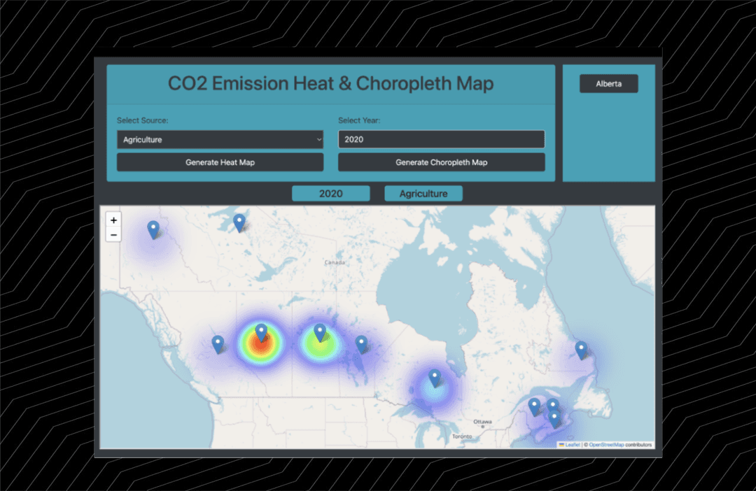 Algae and CO₂ Heat Map
